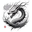 Sanemi Hashira do vento e dragao chines tattoo design idea