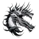 Sanemi Hashira do vento e dragao chines tattoo design idea