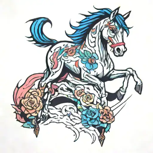 bojack horseman and pain tattoo design idea