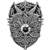 Celtic trinity clock face tattoo design idea