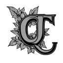 "cj" name tattoo design idea