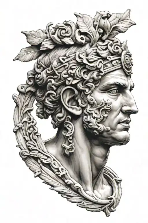 Greek god Apollo greek god tattoo design idea