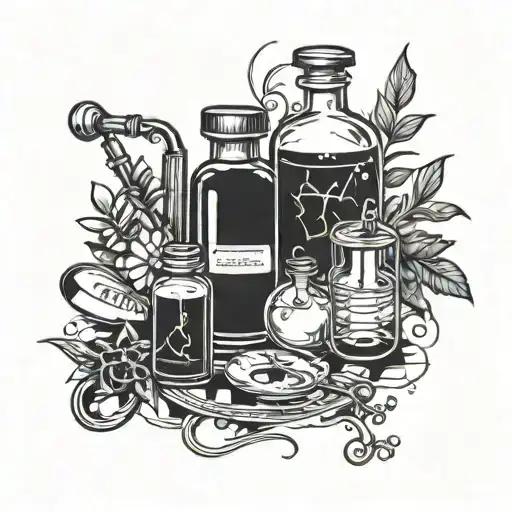 pharmacy / chemistry tattoo design idea