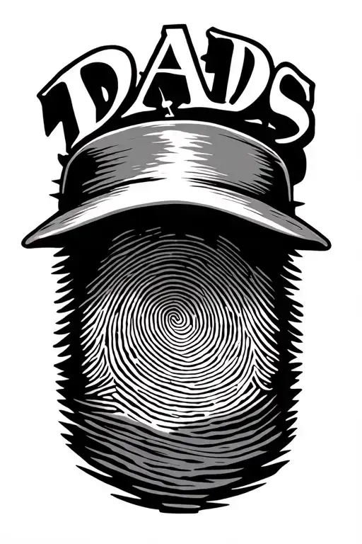 finger print dad memorial tattoo design idea