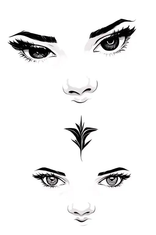 envy filled eyes tattoo design idea