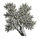 Olive tree tattoo design idea