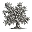 Olive tree tattoo design idea