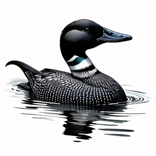 Loon tattoo design idea