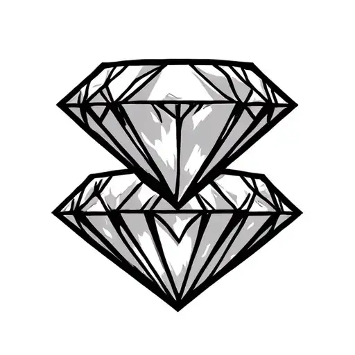 three diamonds overlapping  tattoo design idea