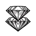 three diamonds overlapping  tattoo design idea
