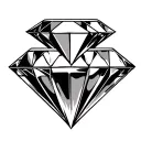 three diamonds overlapping  tattoo design idea