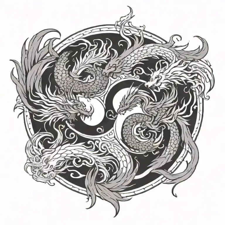 1,333+ Yin Yang Dragon Tattoo Ideas in 2026 - BlackInk AI