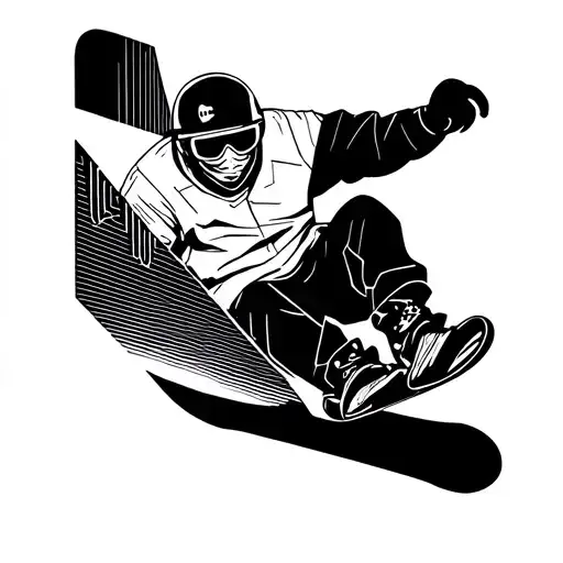 snowboarding tattoo design idea