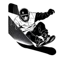 snowboarding tattoo design idea