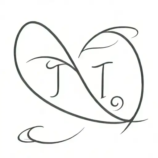 relationship simple design with the letter T  tattoo design idea