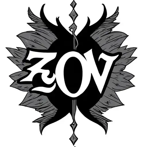 Tattoo in which the word "zov" will be present tattoo design idea