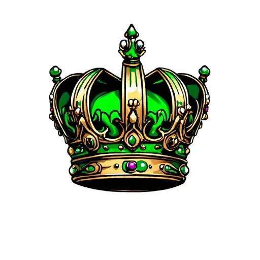 green queen crown tattoo design tattoo design idea