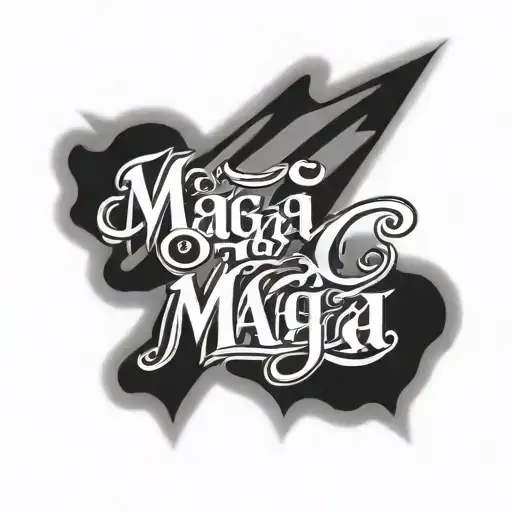 MAGA text tattoo design idea