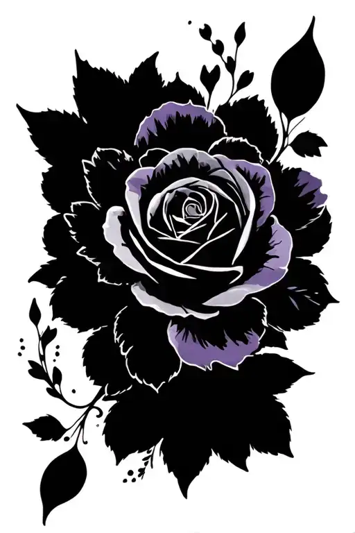 Fine Line Violet tattoo design idea