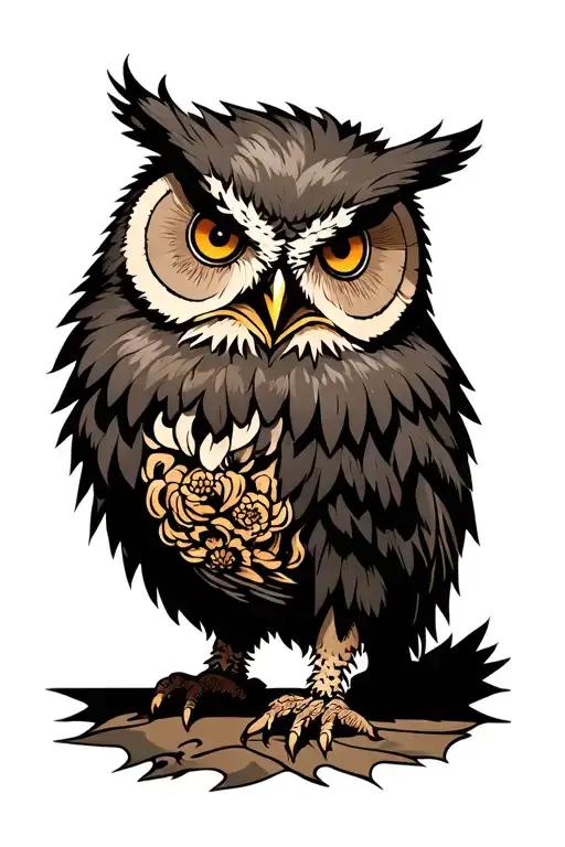 owlbear tattoo design idea