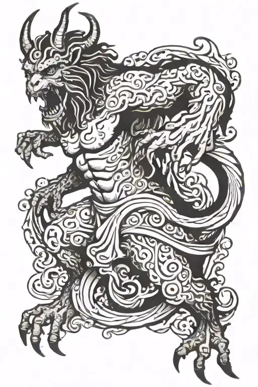 scylla greek monster tattoo design idea