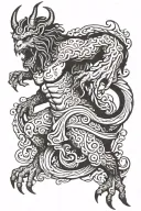 scylla greek monster tattoo design idea
