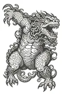 scylla greek monster tattoo design idea