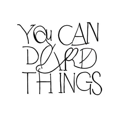 you can do hard things tattoo design idea