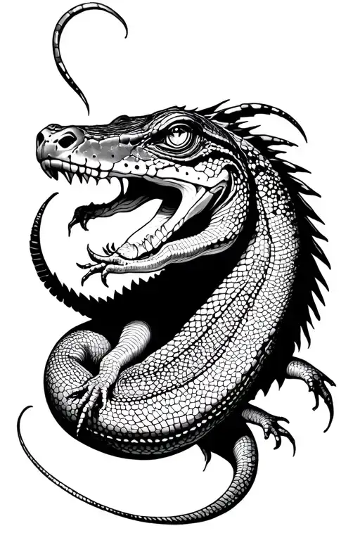 reptile inspired tattoo featuring tattoo design idea