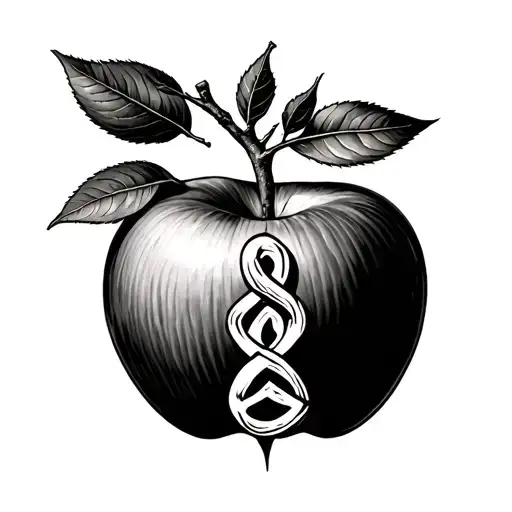 Celctic knot growiing into a apple tree growing tattoo design idea