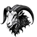 demonic goat head tattoo design idea