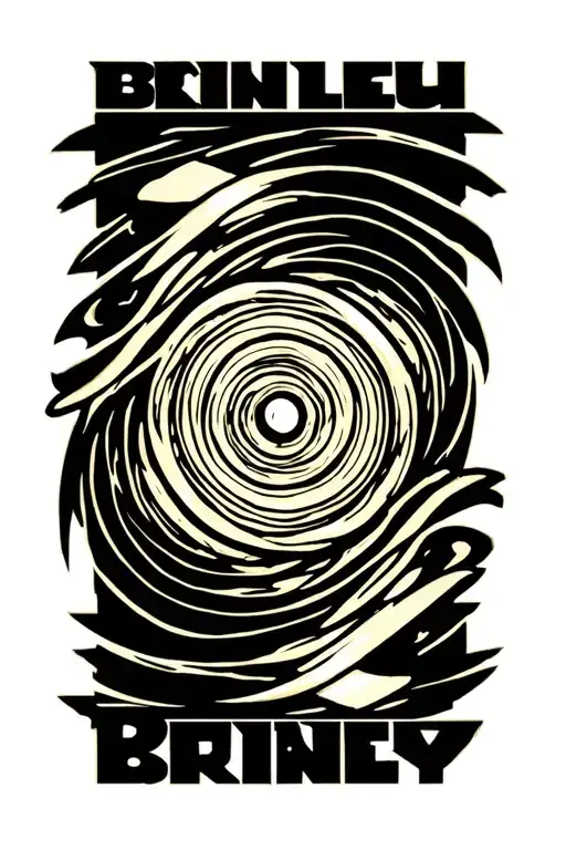 "Brinley Lucia" Hurricane with sunshine tattoo design idea