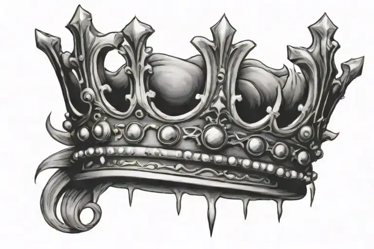 king crown tattoo design idea