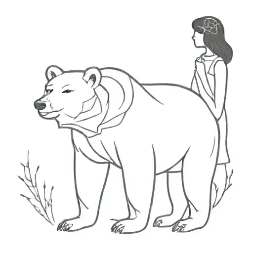 A girl with the spirit of a bear  tattoo design idea