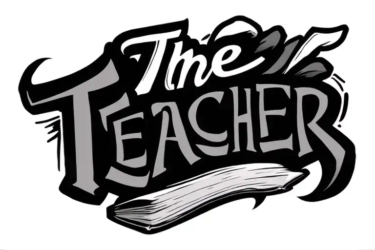 "The Teacher" Teacher tattoo design idea