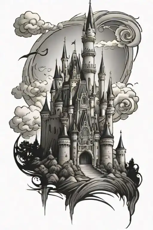 Disney Castle tattoo design idea