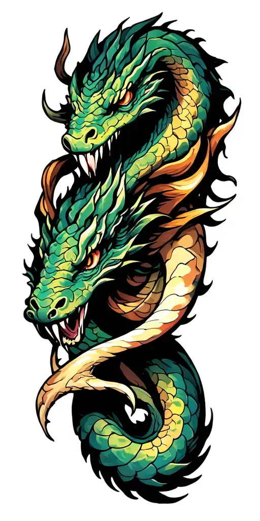 Jormungandr wrapped tattoo design idea