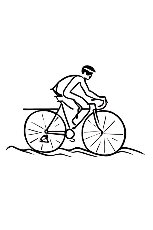 swim bike run tattoo design idea