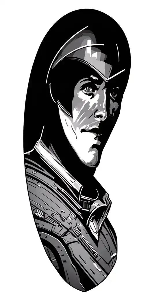 startrek tattoo enterprise E foreground tattoo design idea