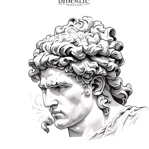 Adonis Greek god tattoo design idea