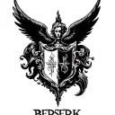 berserk brand of sacrifice family crest with biblically accurate angel wings  tattoo design idea