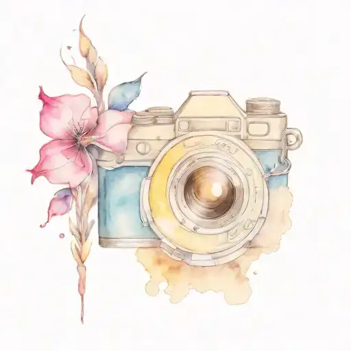 Incorporate a phlebotomy needle with a camera shutter to symbolize your professions tattoo design idea