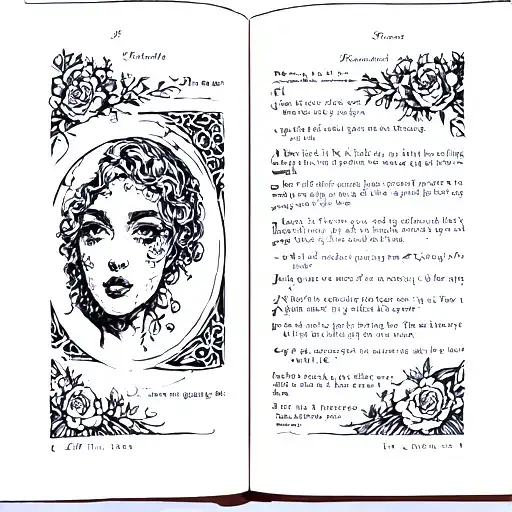open book pages tattoo design idea