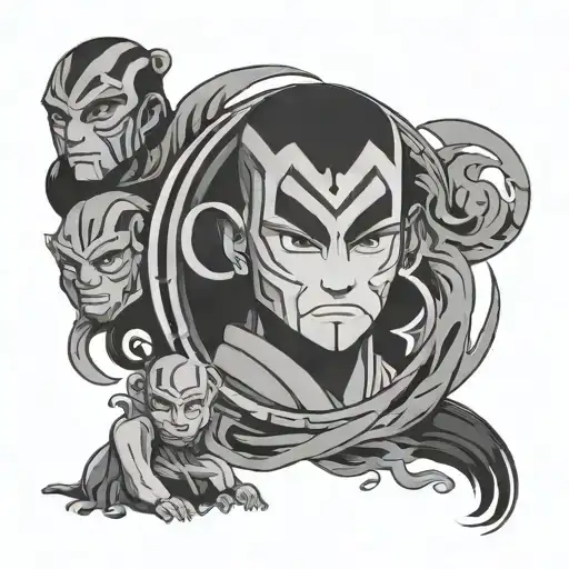 4 Elements Avatar The Last Airbender tattoo design idea