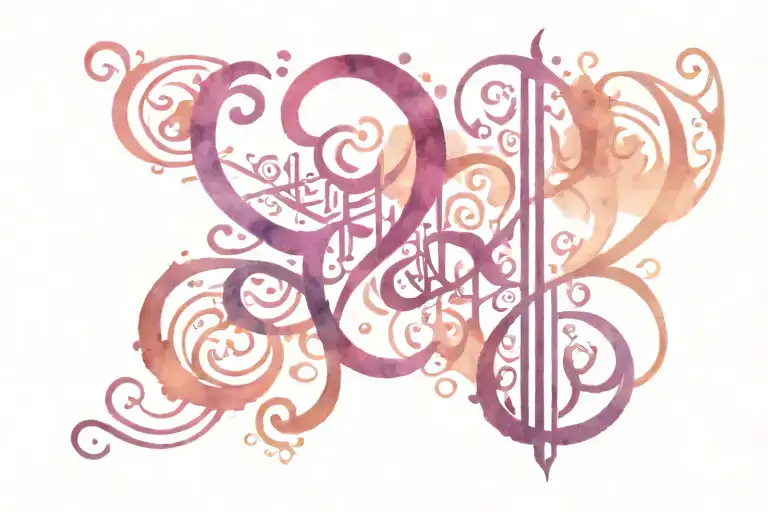 arabic calligraphy tattoo design idea