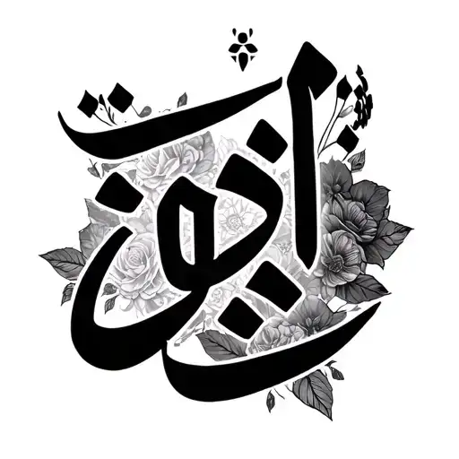 Samantha in an arabic or japanese word tattoo design idea