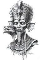 Egyptian god thoth tattoo design idea