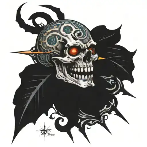 ‘In my little brain Sparks The pathways to my self-destruction My will is free But chemically I’m constructed code In my tattoo design idea