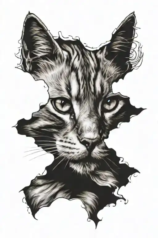 Ginger Cat tattoo design idea
