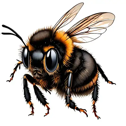 Cute Bee tattoo design idea